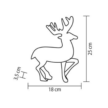 Novogodišnja ukrasna figura irvas PLM8/R-1